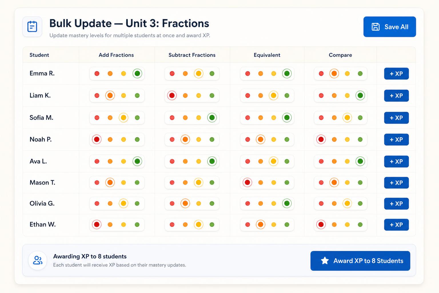 Bulk Update screenshot